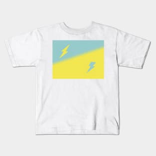 Superhero yellow-turquoise blue Kids T-Shirt